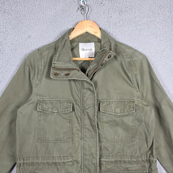 Madewell Jacket Womens Size Small Foliage Green Surplus Field Military Zip 90s - Picture 3 of 15